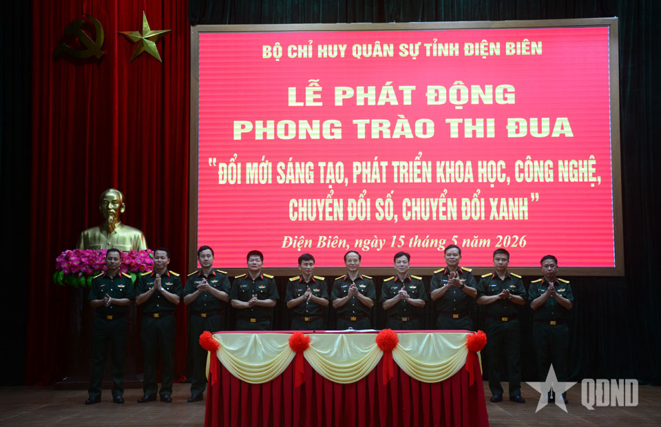 Bộ CHQS tỉnh Điện Biên phát động thi đua đổi mới sáng tạo và chuyển đổi số